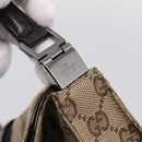 GUCCI GG Canvas Jackie Shoulder Bag Beige Silver 001 3734 Auth ep16380V-18
