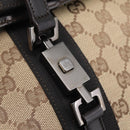 GUCCI GG Canvas Jackie Shoulder Bag Beige Silver 001 3734 Auth ep16380V-19