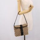 GUCCI GG Canvas Jackie Shoulder Bag Beige Silver 001 3734 Auth ep16380V-25