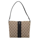 GUCCI GG Canvas Jackie Shoulder Bag Beige Silver 001 3734 Auth ep16380V-2
