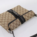 GUCCI GG Canvas Jackie Shoulder Bag Beige Silver 001 3734 Auth ep16380V-6