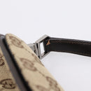 GUCCI GG Canvas Jackie Shoulder Bag Beige Silver 001 3734 Auth ep16380V-8