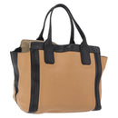 Chloe Alison Tote Bag Leather Beige Gold Auth ep16382-1