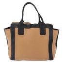 Chloe Alison Tote Bag Leather Beige Gold Auth ep16382-2