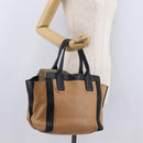 Chloe Alison Tote Bag Leather Beige Gold Auth ep16382-21