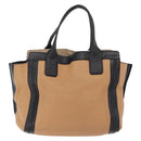 Chloe Alison Tote Bag Leather Beige Gold Auth ep16382-4
