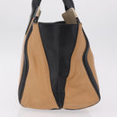 Chloe Alison Tote Bag Leather Beige Gold Auth ep16382-5