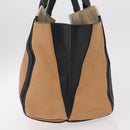 Chloe Alison Tote Bag Leather Beige Gold Auth ep16382-6