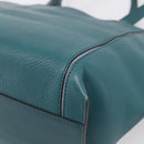 Chloe Milo Hand Bag Leather Green Gold Auth ep16383A-16