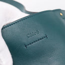 Chloe Milo Hand Bag Leather Green Gold Auth ep16383A-17