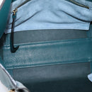 Chloe Milo Hand Bag Leather Green Gold Auth ep16383A-11