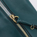 Chloe Milo Hand Bag Leather Green Gold Auth ep16383A-23