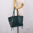 Chloe Milo Hand Bag Leather Green Gold Auth ep16383A-24