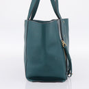 Chloe Milo Hand Bag Leather Green Gold Auth ep16383A-3