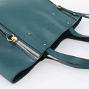 Chloe Milo Hand Bag Leather Green Gold Auth ep16383A-6