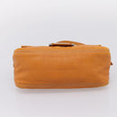 FENDI Mamma Baguette Shoulder Bag Leather Brown Silver Auth ep16384A-5