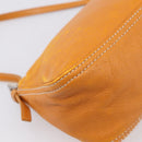 FENDI Mamma Baguette Shoulder Bag Leather Brown Silver Auth ep16384A-18