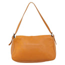 FENDI Mamma Baguette Shoulder Bag Leather Brown Silver Auth ep16384A-2