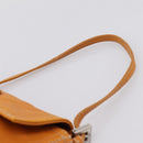 FENDI Mamma Baguette Shoulder Bag Leather Brown Silver Auth ep16384A-14