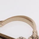 Christian Dior Trotter Canvas Romantic Hand Bag PVC Beige Silver Auth ep16386-16