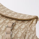 Christian Dior Trotter Canvas Romantic Hand Bag PVC Beige Silver Auth ep16386-21