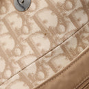 Christian Dior Trotter Canvas Romantic Hand Bag PVC Beige Silver Auth ep16386-24