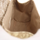 Christian Dior Trotter Canvas Romantic Hand Bag PVC Beige Silver Auth ep16386-26