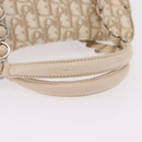 Christian Dior Trotter Canvas Romantic Hand Bag PVC Beige Silver Auth ep16386-8