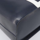 CELINE Hand Bag Leather Navy Gold Auth ep16387A-11