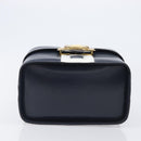 CELINE Hand Bag Leather Navy Gold Auth ep16387A-9
