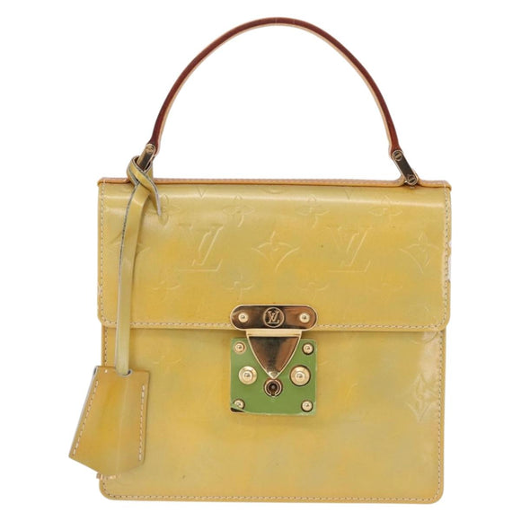 LOUIS VUITTON Monogram Vernis Spring Street Hand Bag Gris M91029 LV Auth ep16388