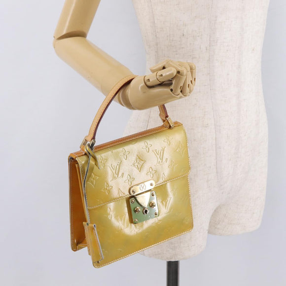 LOUIS VUITTON Monogram Vernis Spring Street Hand Bag Gris M91029 LV Auth ep16388