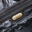 FENDI Pecan Canvas Hand Bag PVC Black Brown Auth ep16390-21
