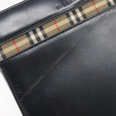 BURBERRY Hand Bag Leather Black Silver Auth ep16391-17