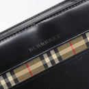BURBERRY Hand Bag Leather Black Silver Auth ep16391-18