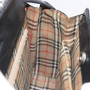 BURBERRY Hand Bag Leather Black Silver Auth ep16391-21