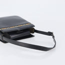 BURBERRY Hand Bag Leather Black Silver Auth ep16391-7