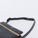 BURBERRY Hand Bag Leather Black Silver Auth ep16391-8
