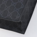 GUCCI GG Supreme Tote Bag PVC Black Silver 495559 Auth ep16393V-12