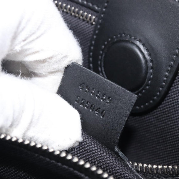 GUCCI GG Supreme Tote Bag PVC Black Silver 495559 Auth ep16393V