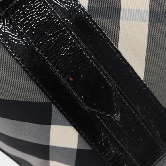 BURBERRY Nova Check Shoulder Bag Nylon Black Auth ep16401
