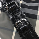 BURBERRY Nova Check Shoulder Bag Nylon Black Auth ep16401-19