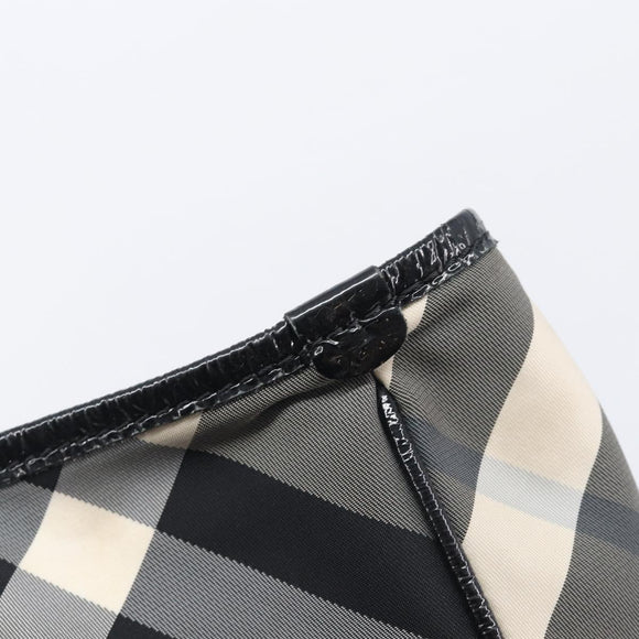 BURBERRY Nova Check Shoulder Bag Nylon Black Auth ep16401