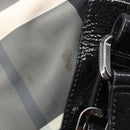 BURBERRY Nova Check Shoulder Bag Nylon Black Auth ep16401-10