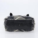 BURBERRY Nova Check Shoulder Bag Nylon Black Auth ep16401-5
