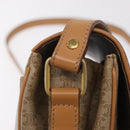 CELINE Macadam Canvas Shoulder Bag PVC Beige Gold Auth ep16403-22