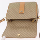 CELINE Macadam Canvas Shoulder Bag PVC Beige Gold Auth ep16403-25