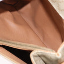 CELINE Macadam Canvas Shoulder Bag PVC Beige Gold Auth ep16403-30