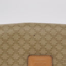CELINE Macadam Canvas Shoulder Bag PVC Beige Gold Auth ep16403-2