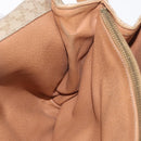 CELINE Macadam Canvas Shoulder Bag PVC Beige Gold Auth ep16403-32